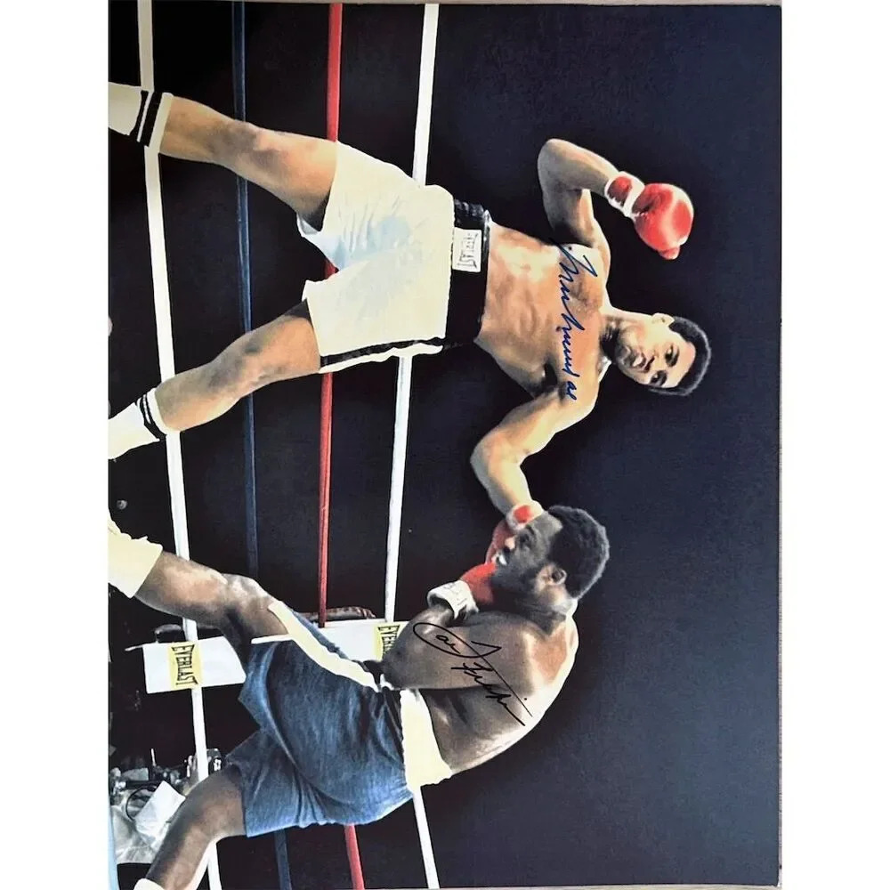 Ali vs. Frazier Signed Original Color Photo Boxing Memorabilia